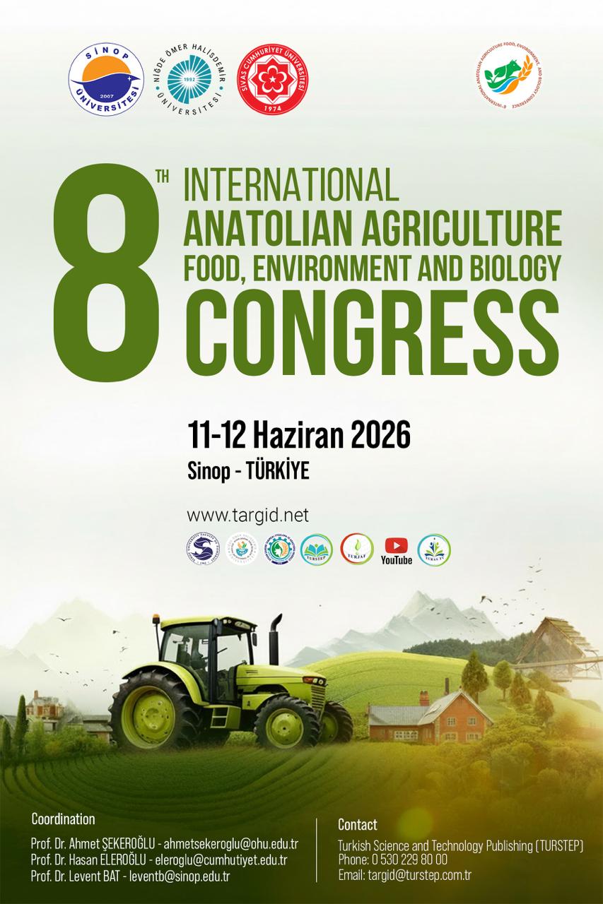 					View 2026: 8th International Anatolian Agriculture, Food, Environment and Biology Congress, Sinop/Türkiye
				